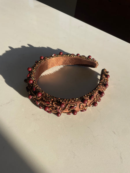 Cocoa Embellished Headband – Llani